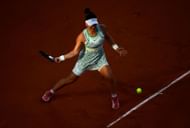 Bianca Andreescu in action at French Open 2023